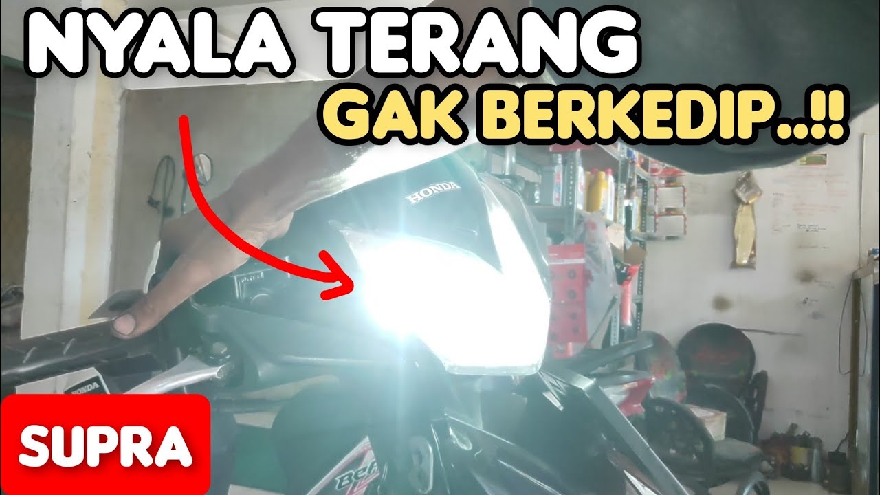 Cara pasang lampu LED di motor supra 125
