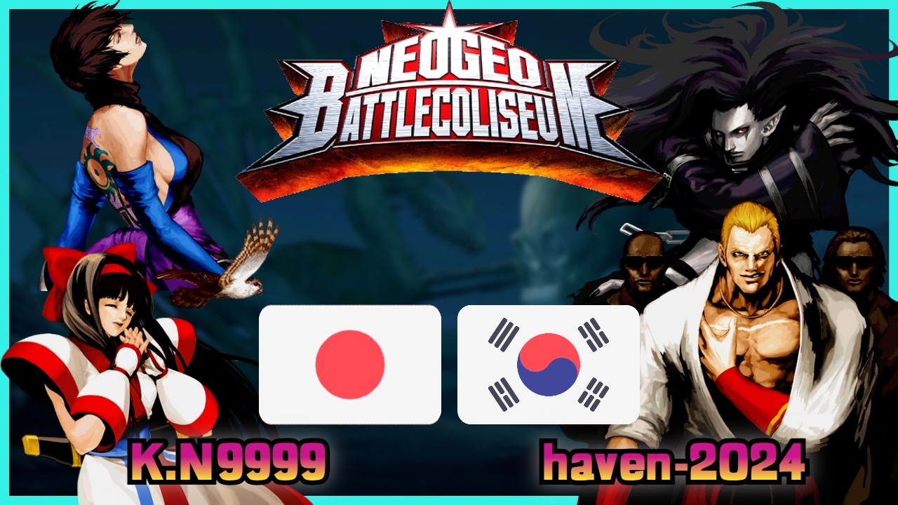 NeoGeo Battle Coliseum || K.N9999 🇯🇵 VS 🇰🇷 haven-2024 || FLYCAST FIGHTACDE 2