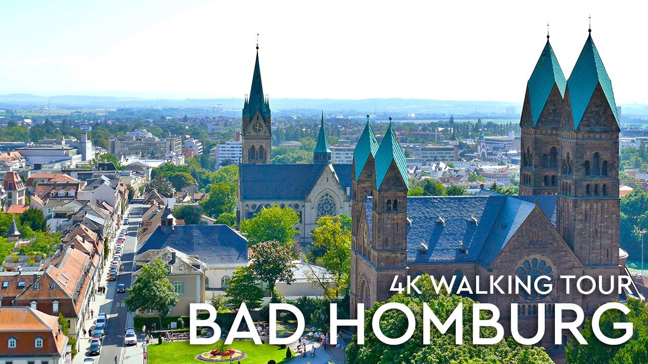Bad Homburg Walking Tour in 4K 2023! Hesse, Germany!
