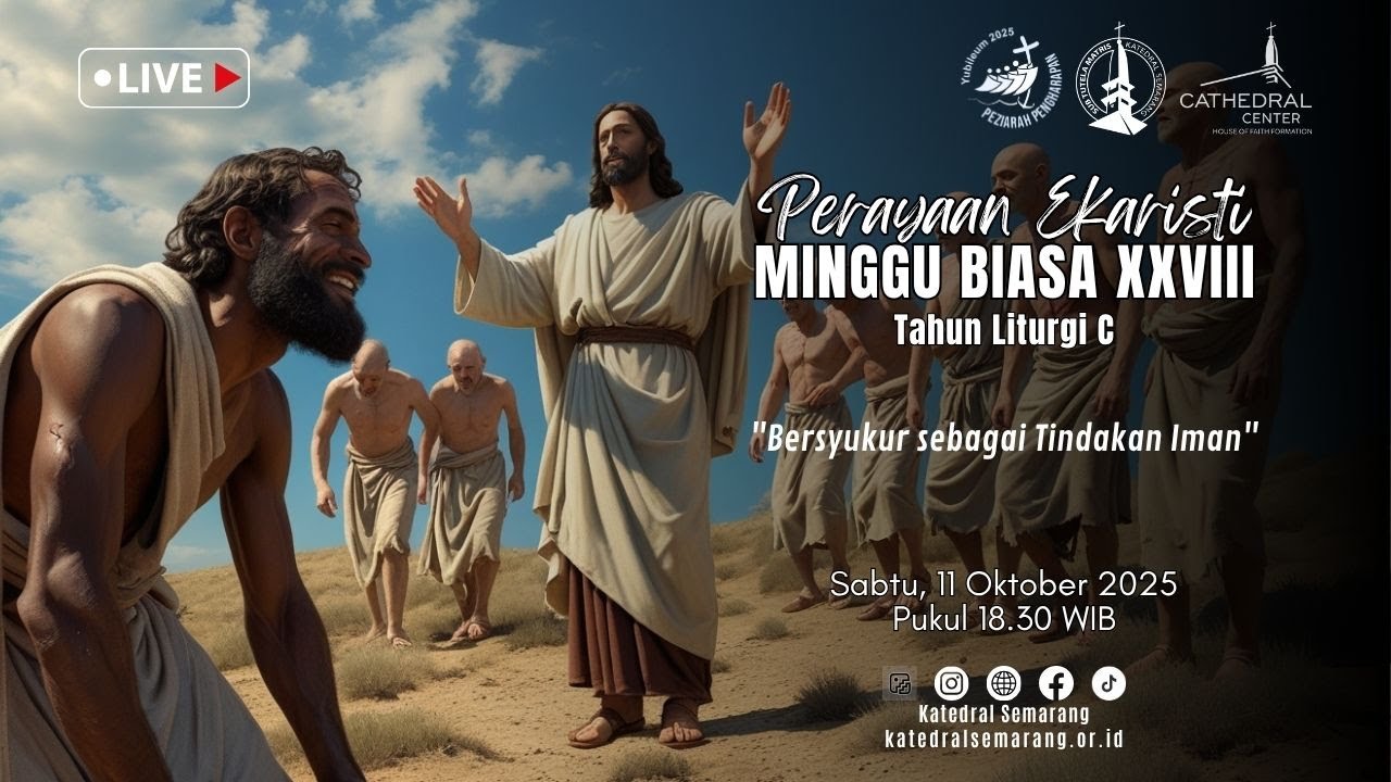 PERAYAAN EKARISTI MINGGU BIASA XXVIII &ndash; Sabtu, 11 Oktoberr 2025 | Pukul 18.30 WIB