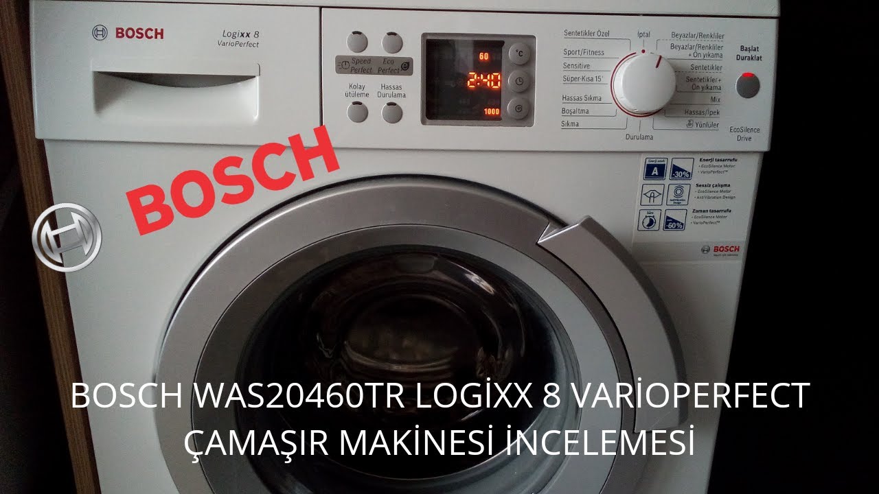 Bosch WAS20460TR Logixx 8 VarioPerfect 8 KG 1000 Devir A Çamaşır Makinesi İncelemesi
