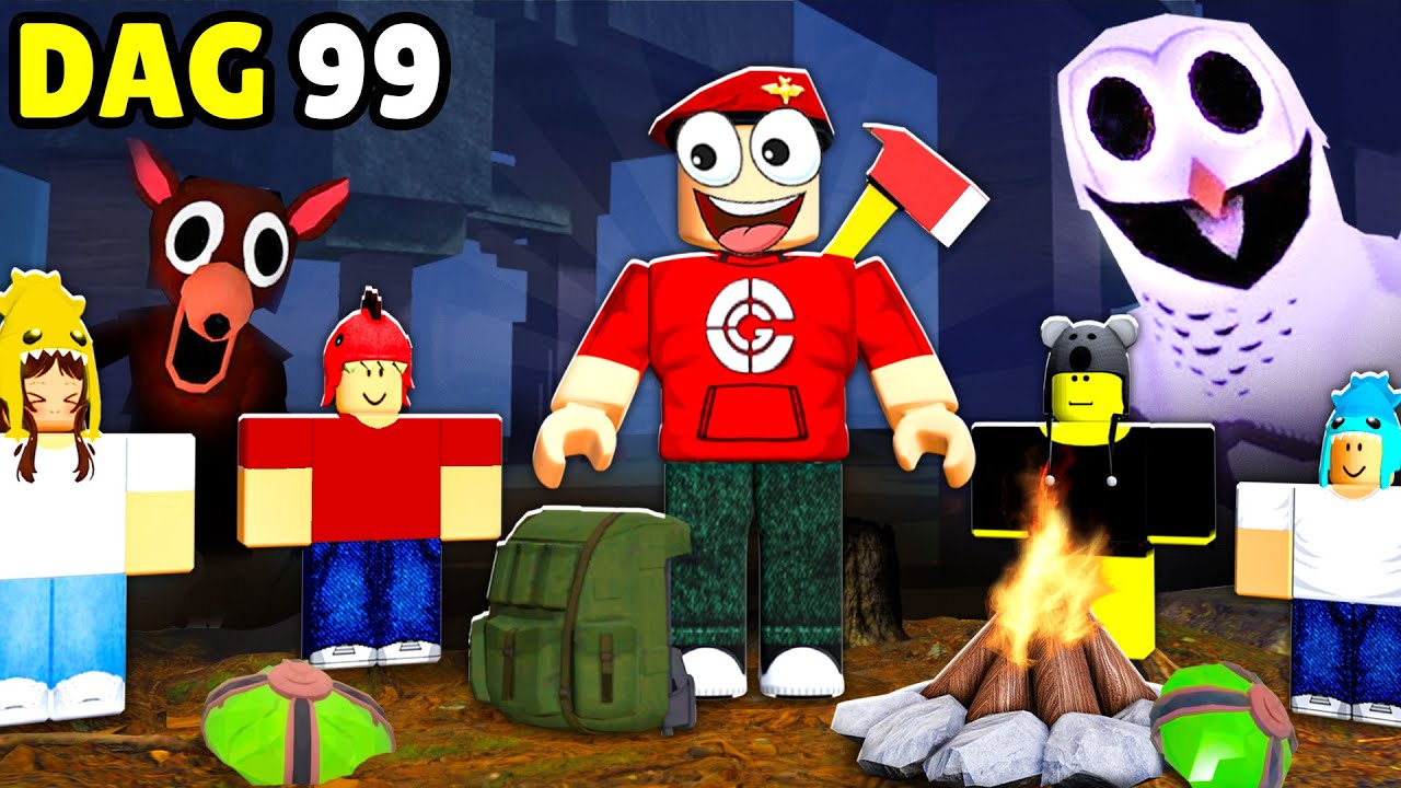 99 NACHTEN IN HET BOS maar ik ben ONSTERFELIJK... (Roblox)