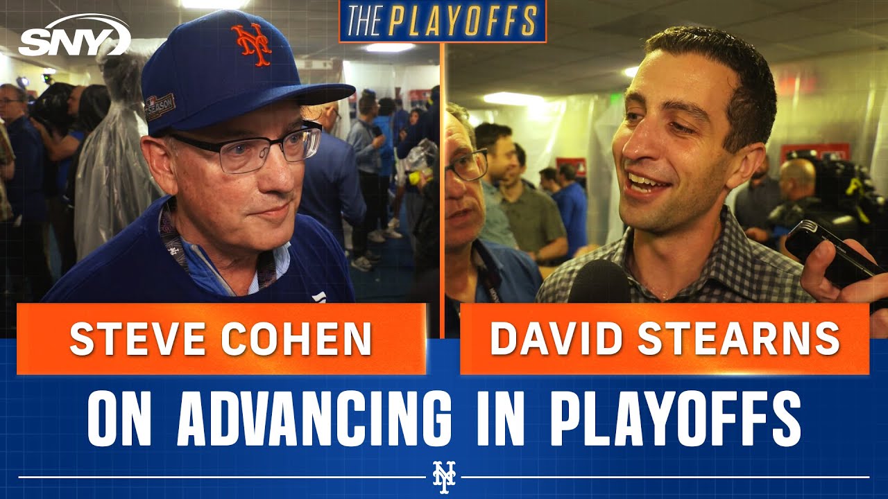 Steve Cohen and David Stearns celebrate and salute Mets as they advance to NLDS | SNY