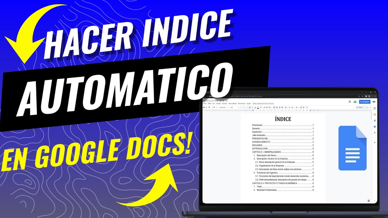 C&oacute;mo Hacer un &Iacute;ndice Autom&aacute;tico en Google Docs 2025 📄 Gu&iacute;a R&Aacute;PIDA En 1 MINUTO!