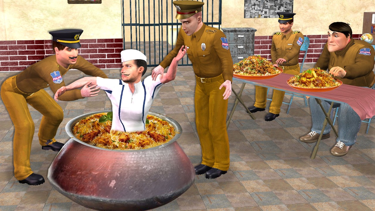 Jail Escape In Biryani Handi Chicken Biryani Street Food Hindi Kahani Moral Stories Comedy Video