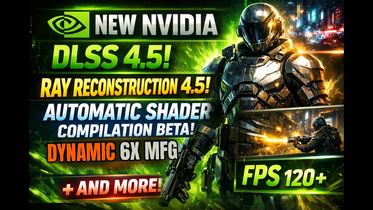 NVIDIA DLSS 4.5 - Ray Reconstruction 4.5 - Automatic Shader Compilation (Beta) - 6X Dynamic MFG