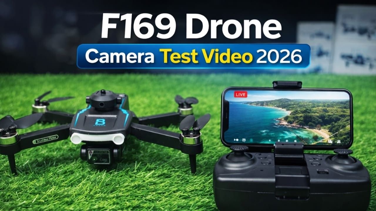 F169 Drone Camera Test 2026 📸 4K Video Quality Test | Best Budget Camera Drone For Youtube