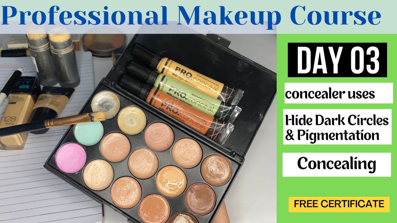 Day 03 Professional makeup course Proper method of concealing || #beautyhacks