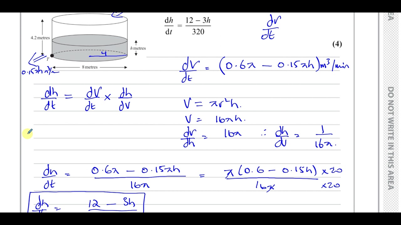 WMA14 01 IAL (Edexcel) P4  Oct 2021 Q9 Forming & Solving Differential Equations