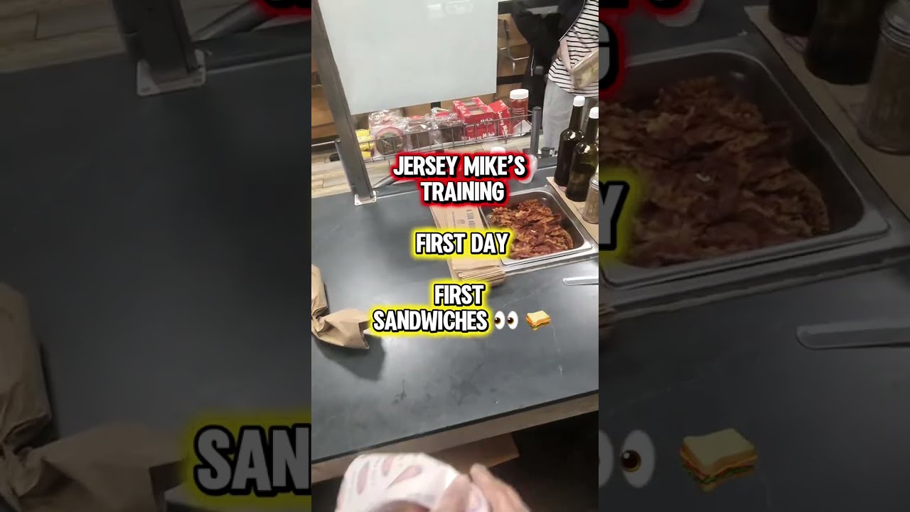 Первый день работы в Jersey Mike’s, где мы готовим сэндвичи 🙌🏼🥪