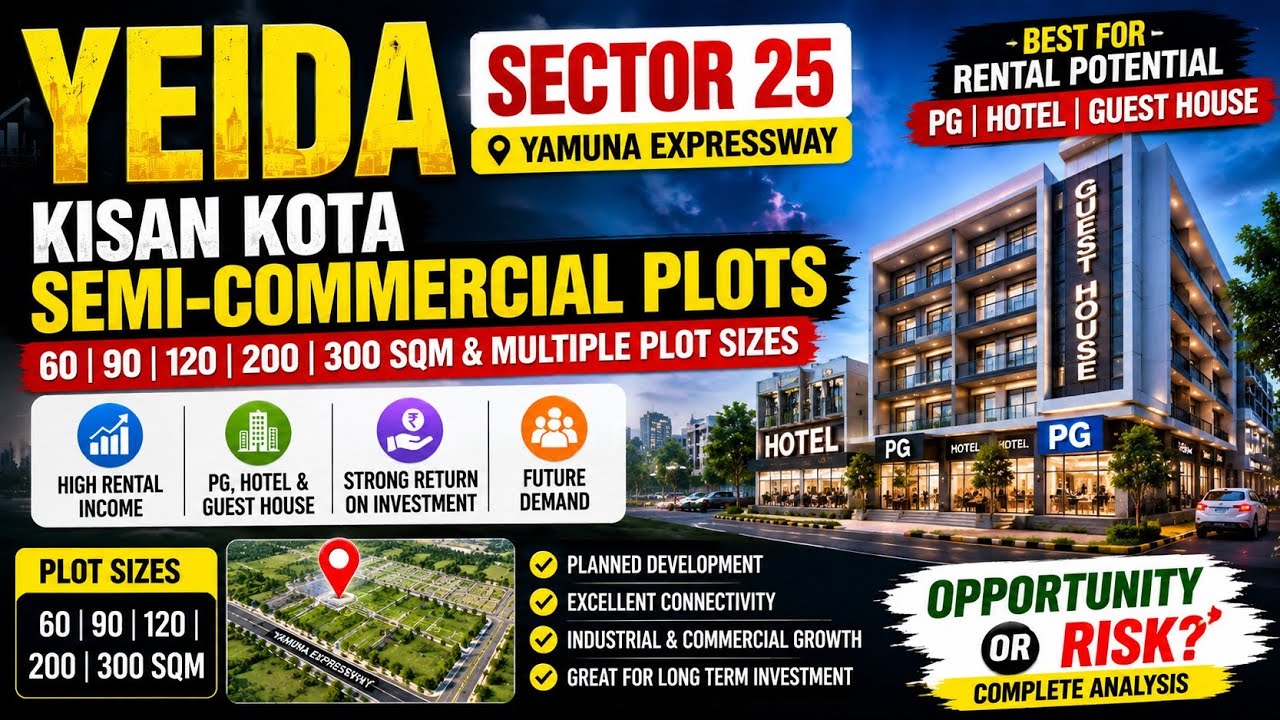 YEIDA Sector 25 Plot Investment Guide 2026 | PG, Hotel, Guest House Opportunity? 