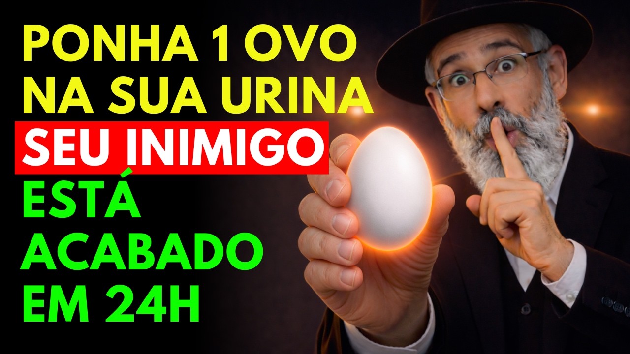 Coloque um OVO na sua URINA por 3 DIAS e seu INIMIGO estará ACABADO | Sabedoria Judaica