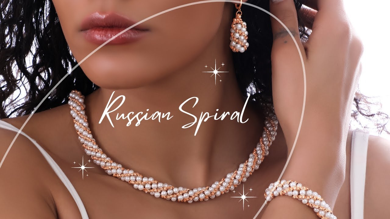Pearl jewellery - Russian Spiral - spiral stitch - bridal Pearl jewellery