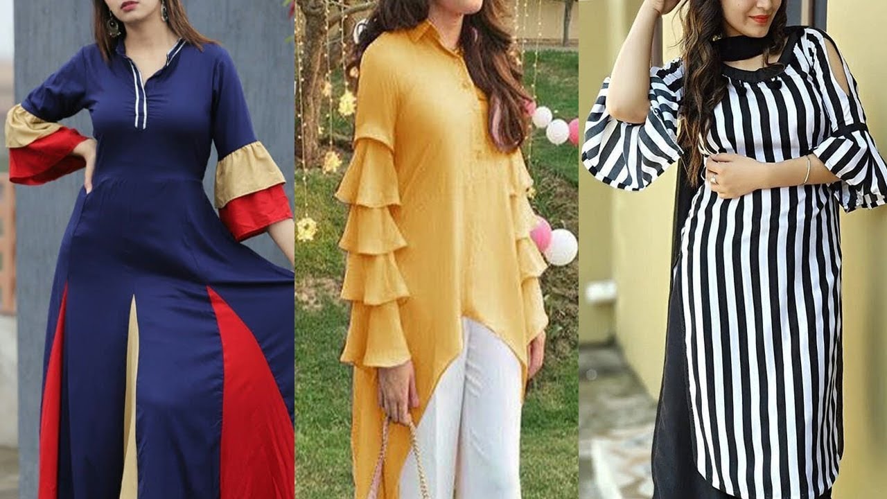 Latest & Beautiful Ruffle bell sleeves || Full frill sleeves kurti Designs With Stylish Dresses 2019