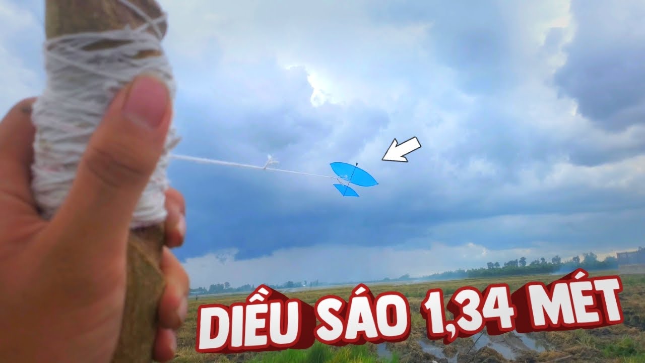 Lần đầu làm diều sáo 1,34m không ngờ lại bay như thế này? || Minh tập làm Video
