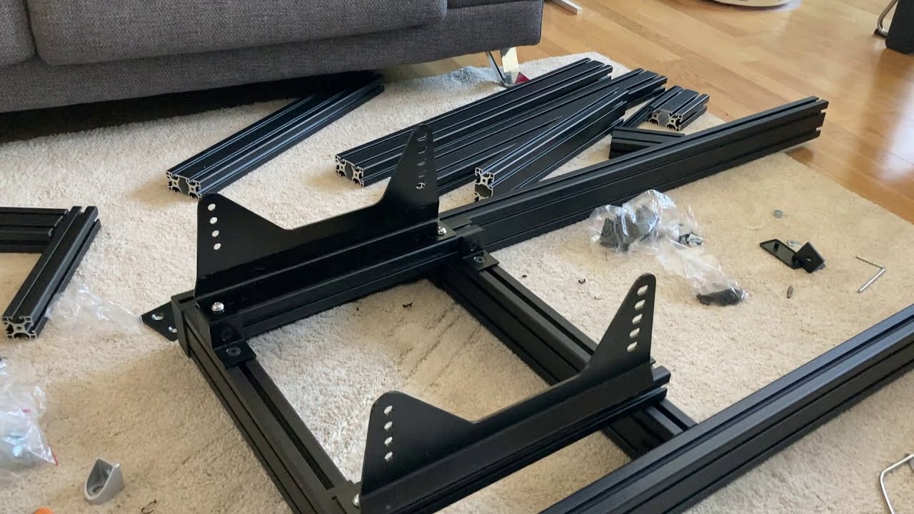 Cómo hacer un cockpit para simulador con perfiles de aluminio negro DIY