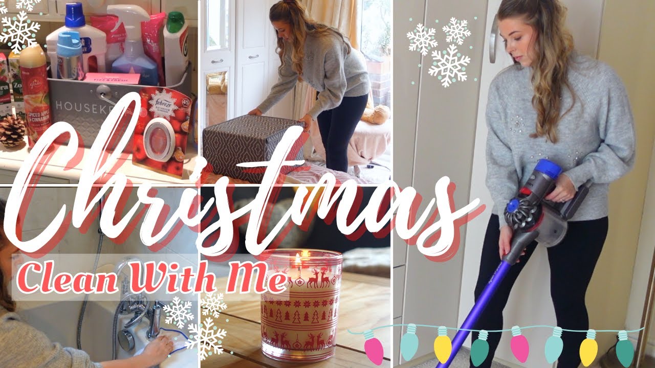 Relaxing christmas clean with me 2021 -  chilled winter clean with christmas cleaning products (UK)