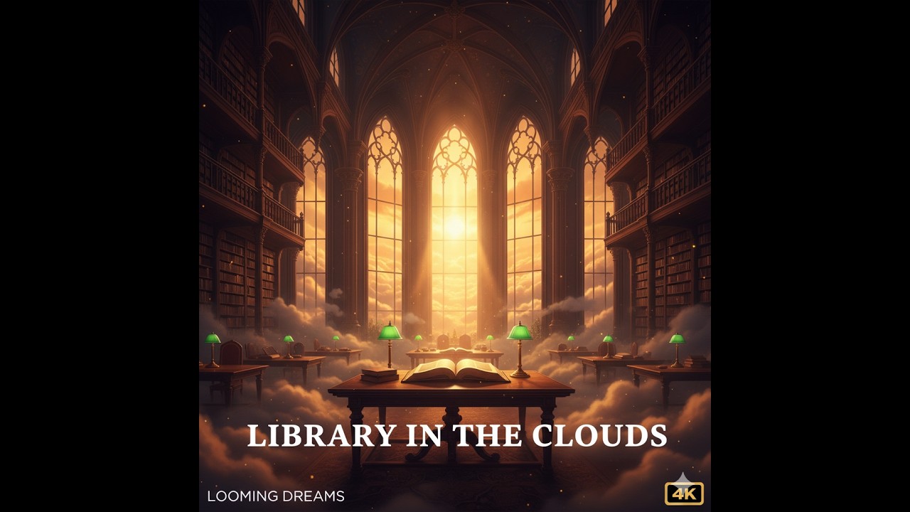 Library in the Clouds: 1 Hour of Celestial Study Ambiance ☁️📚 Deep Focus & Writing (4K)