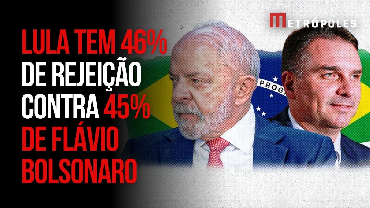 Datafolha: Lula tem 46% de rejeição contra 45% de Flávio Bolsonaro