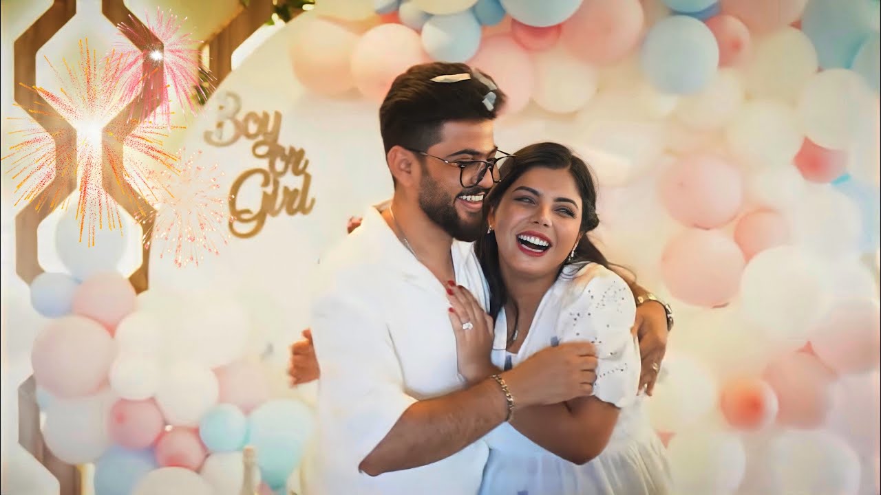 حفلة معرفة جنس البيبي  💗💙 بكينا من الفرح🥺