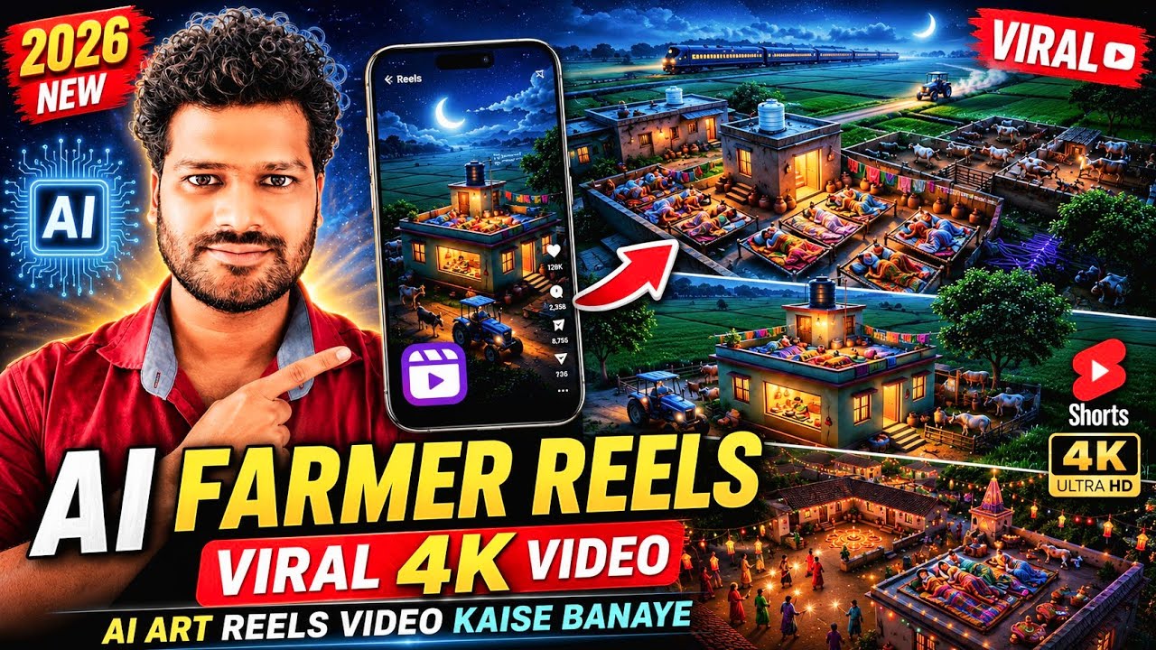 Ai Art Reels Video Kaise Banaye | Create Viral 4K Ai Art Reels Video | Farmer Ai Videos Kaise Banaye