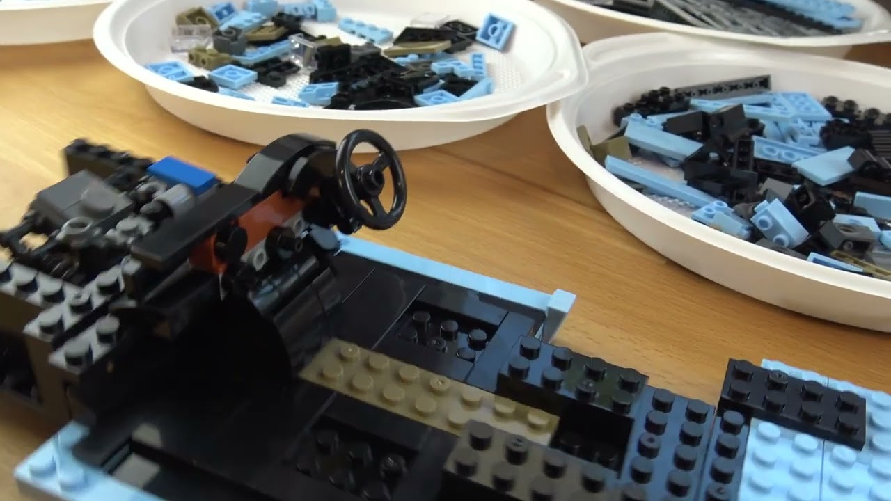 englischer dreirädriger Lieferwagen von Blue Brixx. Für mich ist es ein Reliant