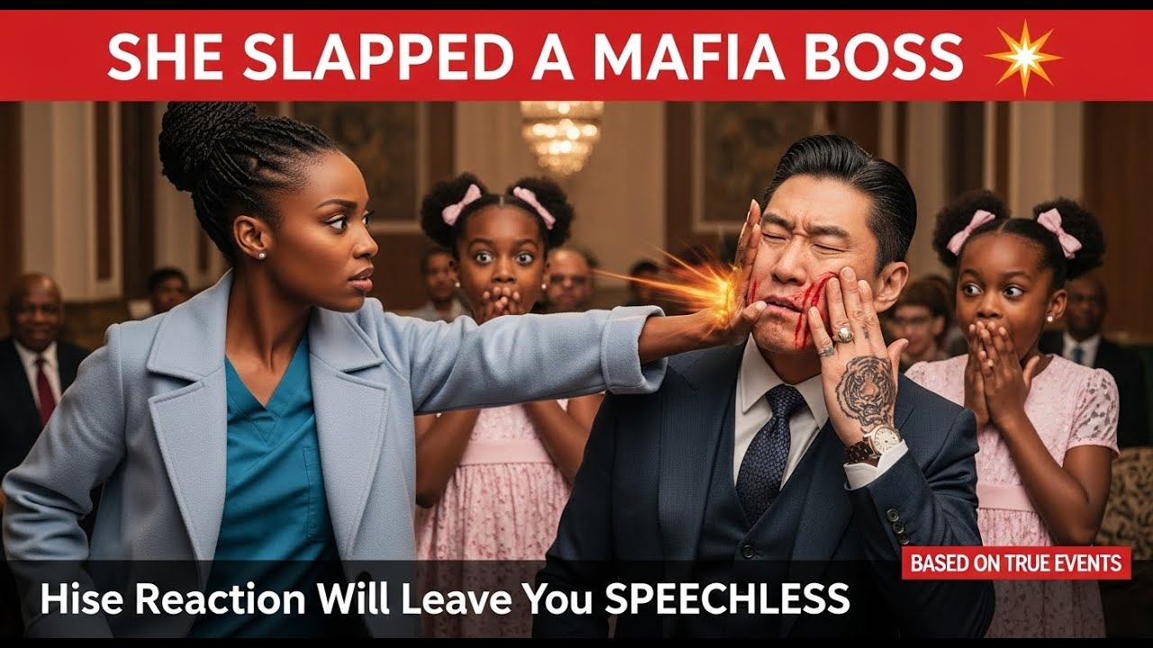 "Don't you dare touch my girls" black woman slaps Stranger not knowing he was a Korean mafia boss