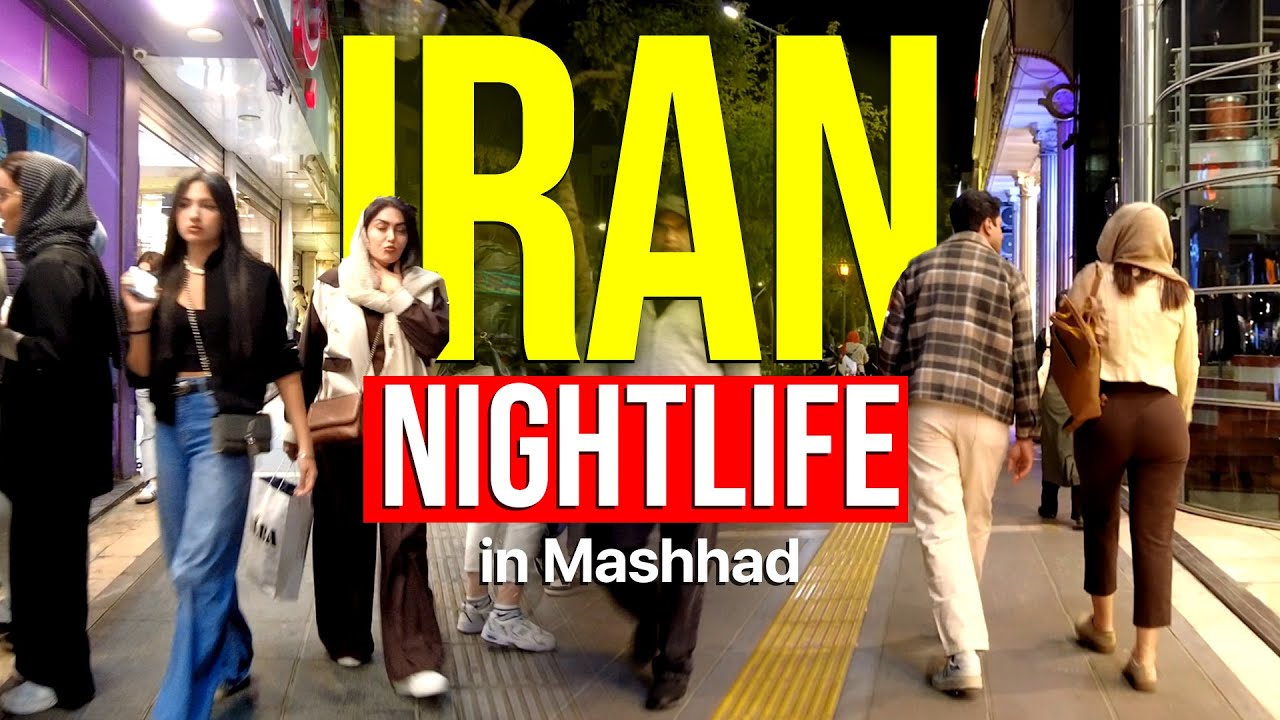 IRAN | Night Walk in Mashhad 🇮🇷 | Sajad Street & Soozanchi Area Full of Cafés