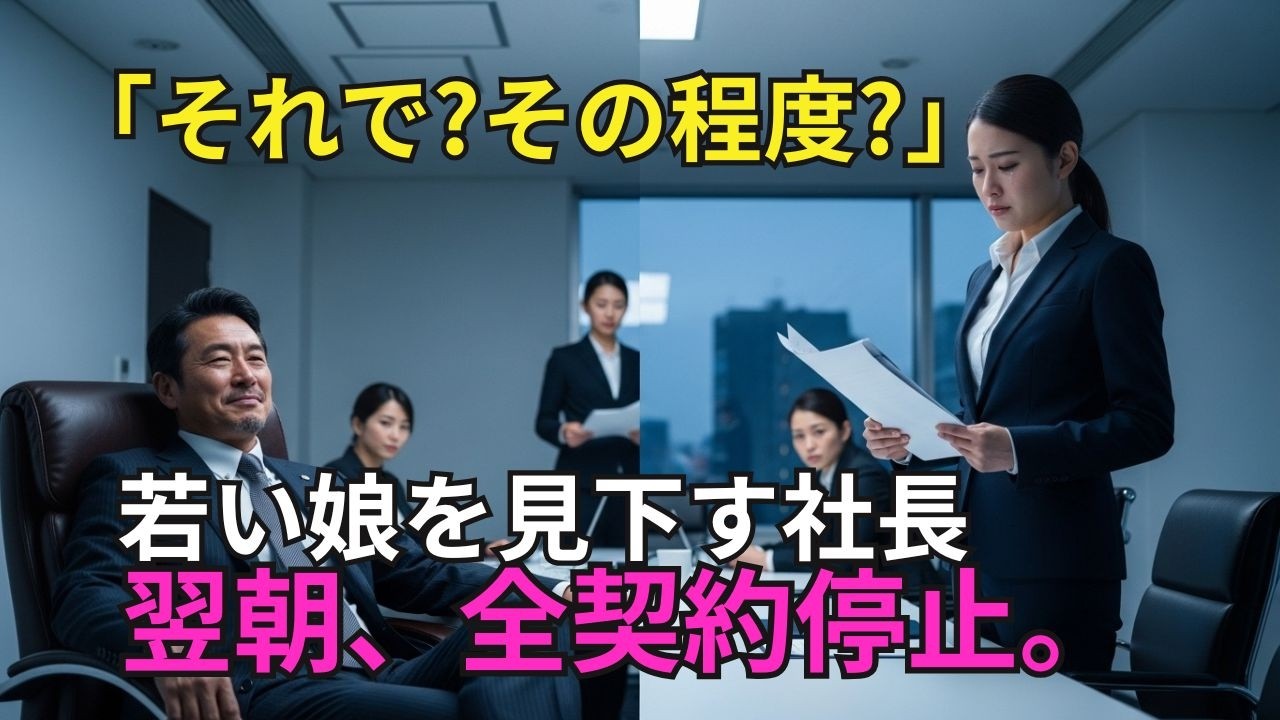 【スカッと】娘を見下した社長。「それで?」→翌日、全契約停止。【シニア】