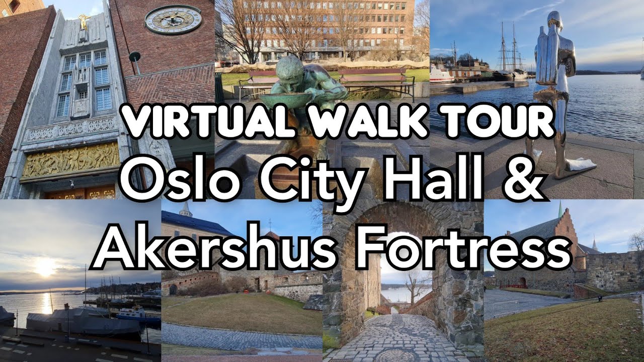 4K VIRTUAL WALK TOUR - Oslo City Hall & Akershus Fortress