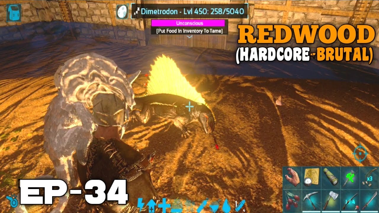 Ark Mobile Dimetrodon Taming | Unicorn | Plant X | Metal, Crystal, Obsidian And Oil Farm | Ep - 34
