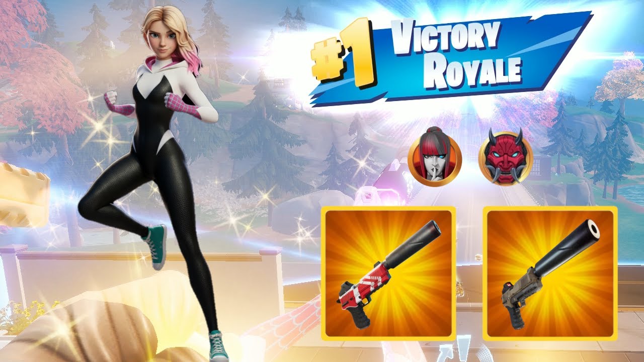8 Eliminations! Blitz Royale as Spider-Gwen using Shadow Tracker and Suppressed Pistol!