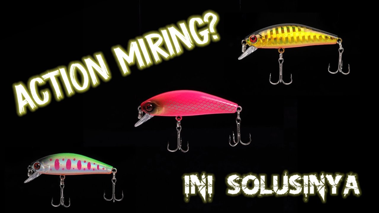 cara memperbaiki action lure minnow,  sinking yang miring || how to fix a tilted minnow action