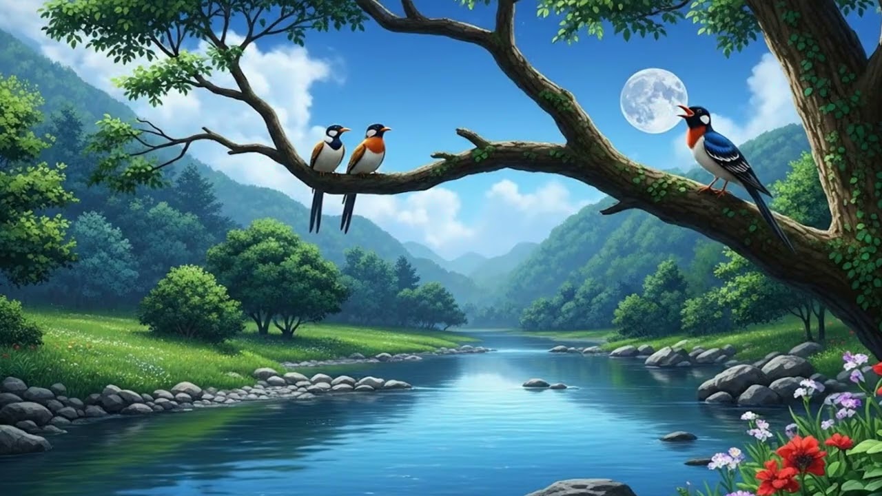 Deep Sleep Relaxing Music with Nature, Flowers & G