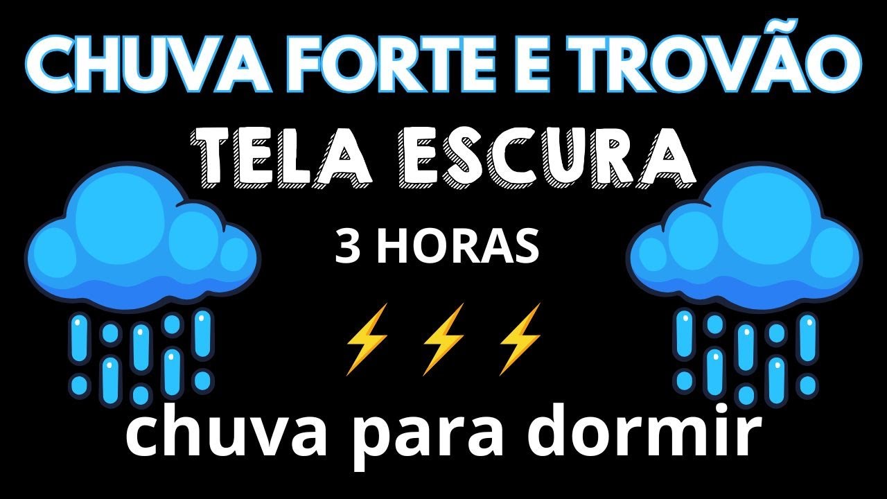 Som de chuva para adormecer em 2 minutos 🌧 Relaxe e durma bem - estude - TELA PRETA