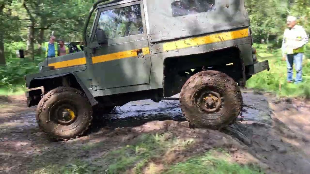 Land Rovers off-road. Defender Series Range Rover Discovery all in a Road Taxed Vehicle Trial