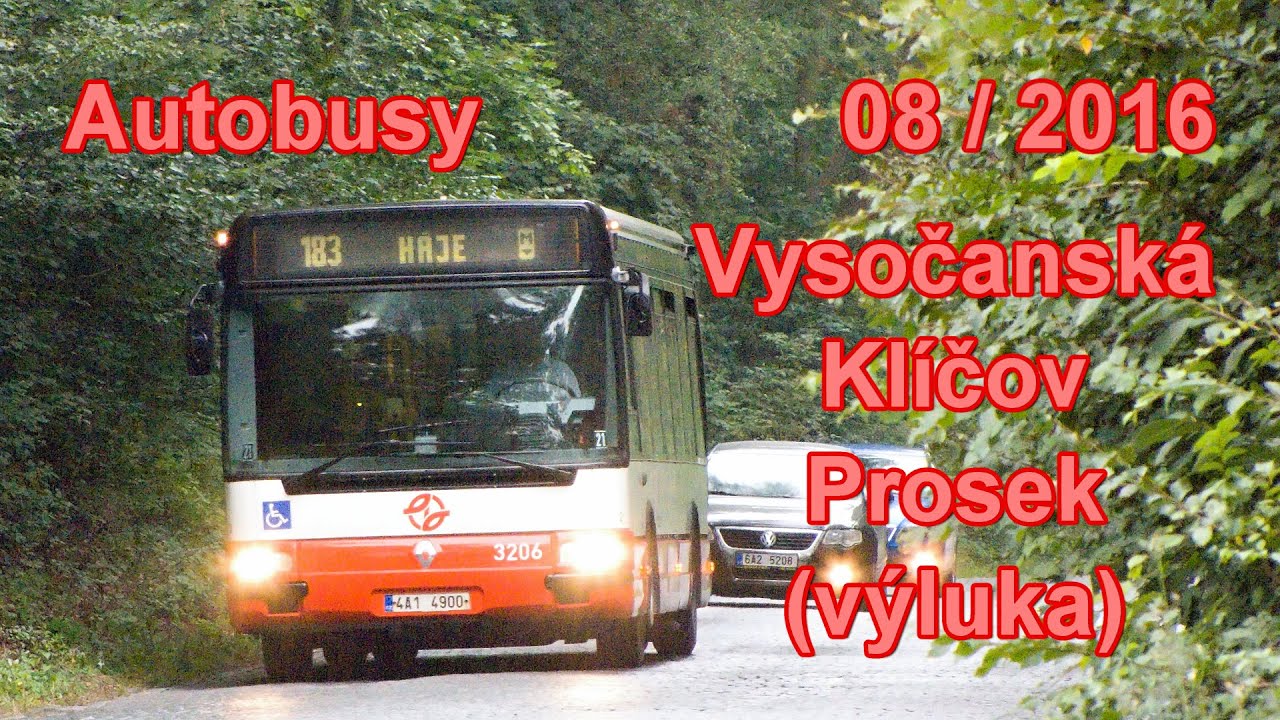 Autobusy Vysočanská - Klíčov - Prosek (výluka), 08/2016
