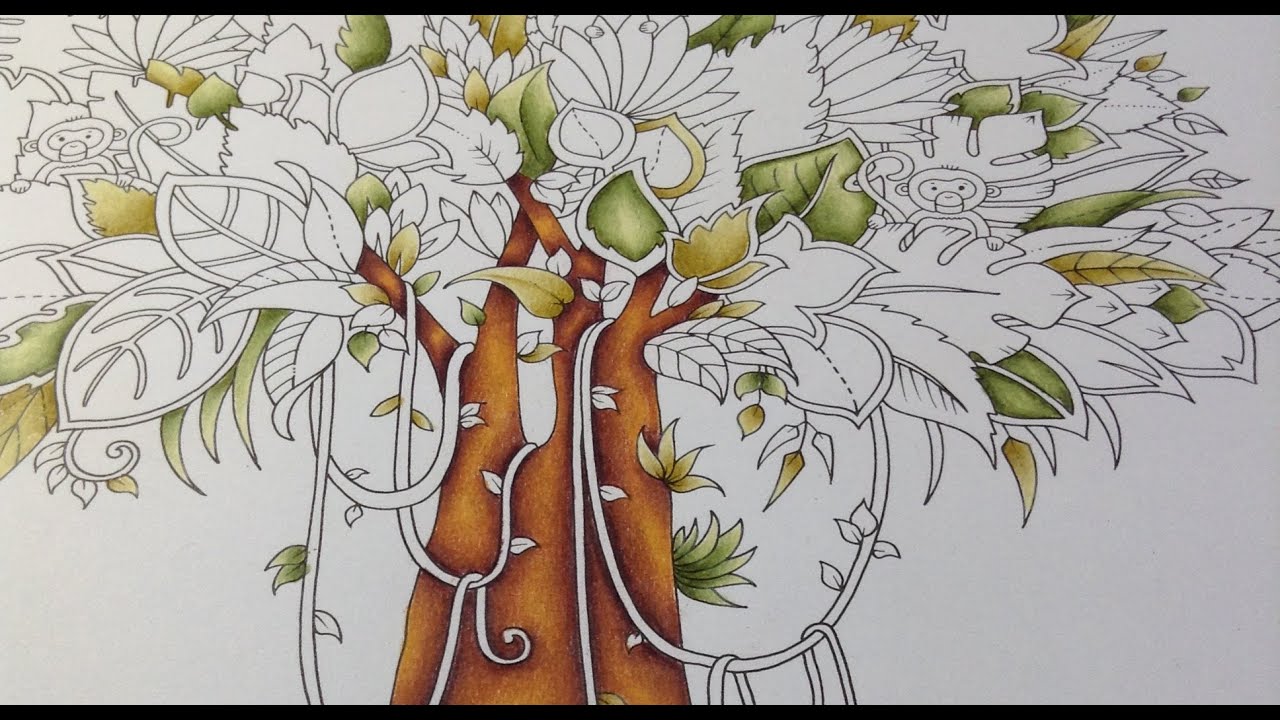 MAGICAL JUNGLE - tree - color tutorial part 1