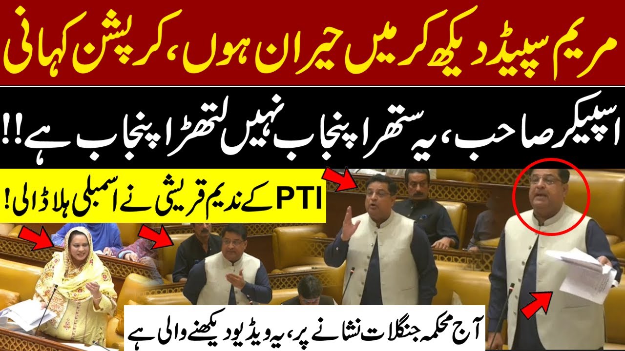 PTI Nadeem Qureshi&rsquo;s Fiery Speech in Assembly | Slams Maryam Nawaz & Exposes Forest Department