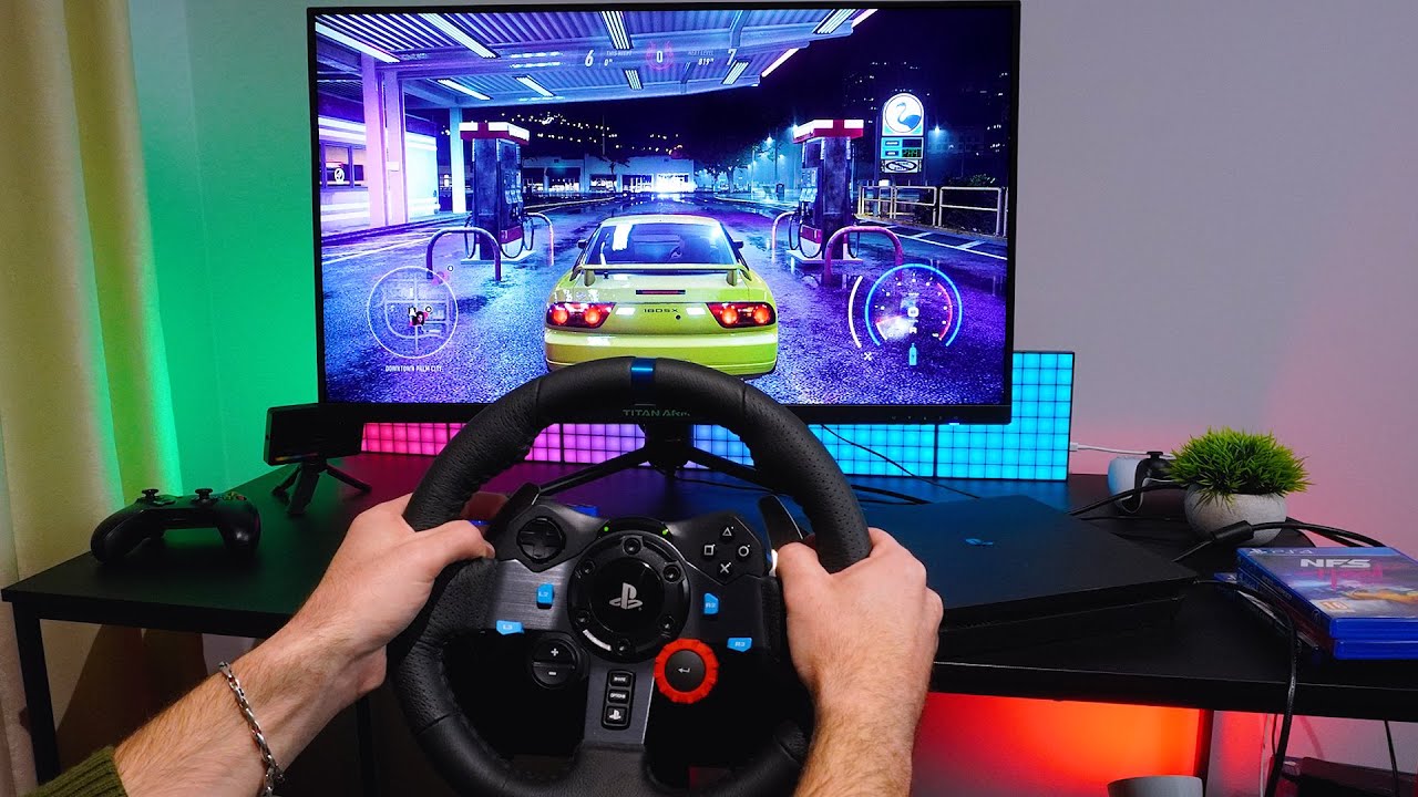 NFS: Heat On LOGITECH G29 Feels Amazing  | PS4 Slim POV |