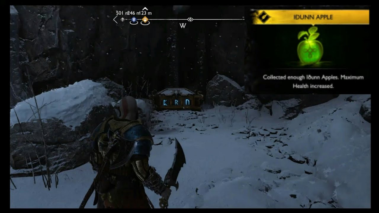 LOCATION COLLECTED IDUNN APPLE (7) SVARTALHEIM - CARA MEMBUKA PETI - GOD OF WAR RAGNAROK