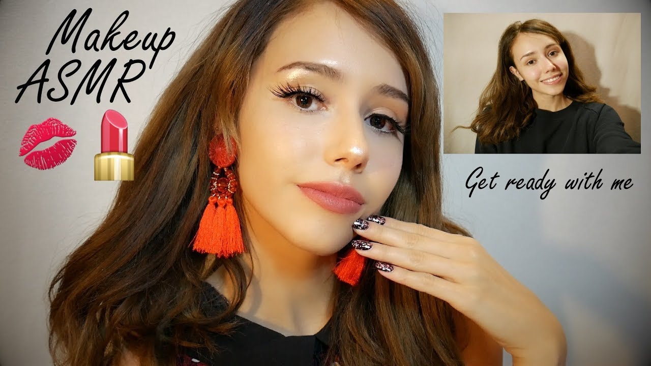 ASMR Makeup Tutorial Makeover 💄 - before and after (whispering, tapping, sounds)