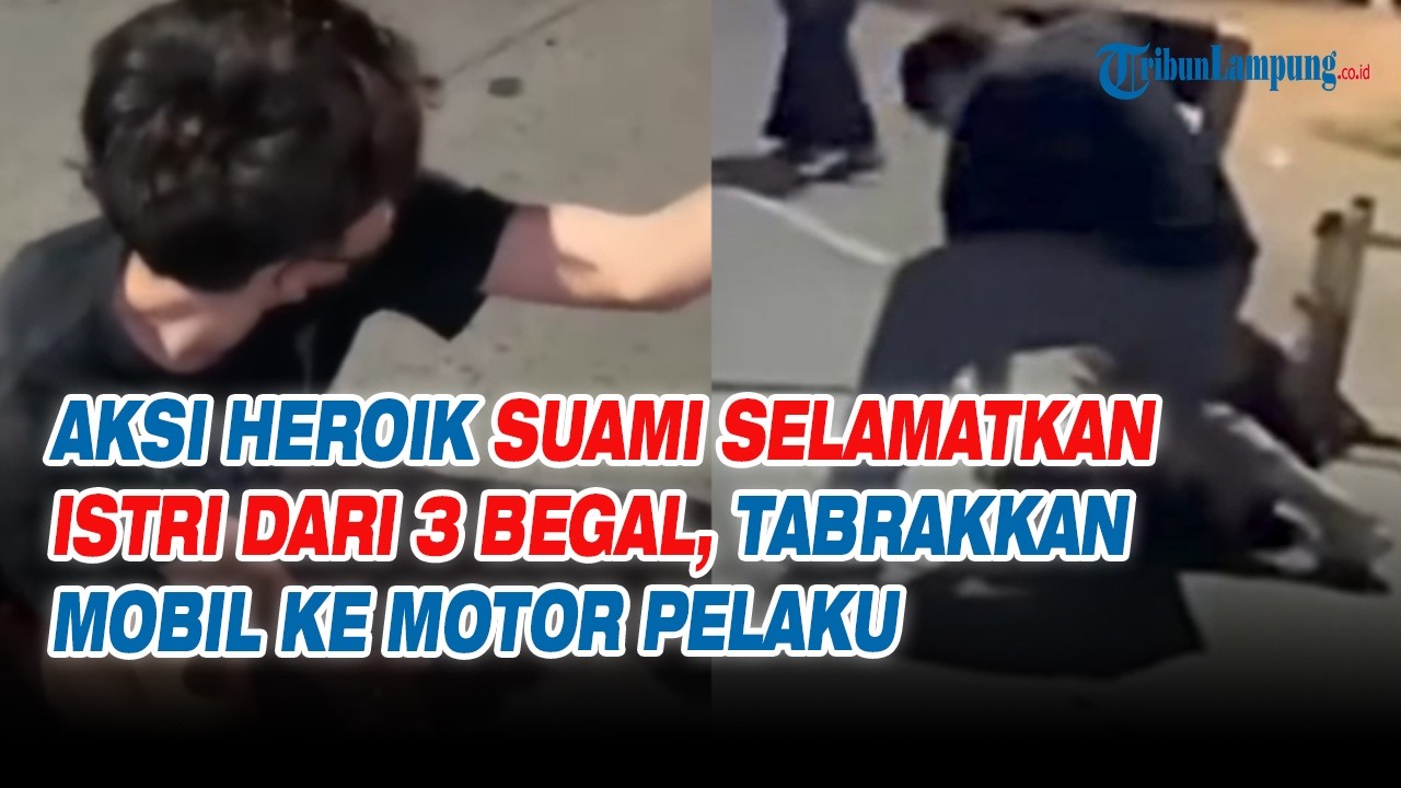 Aksi Heroik Suami Selamatkan Istri dari 3 Begal, Tabrakkan Mobil ke Motor Pelaku