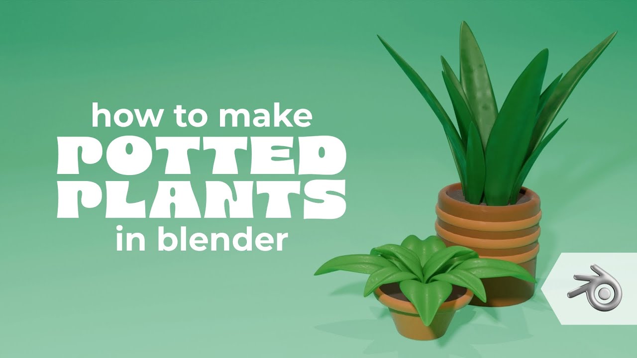 Blender 4.1 Tutorial: How to Make Potted Plant Models