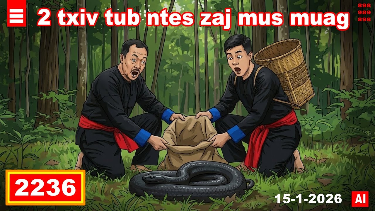dab hais hmoob - 2236 - 15-1-2026 2 txiv tub ntes zaj mus muag, สองพ่อลูก, The Naga.