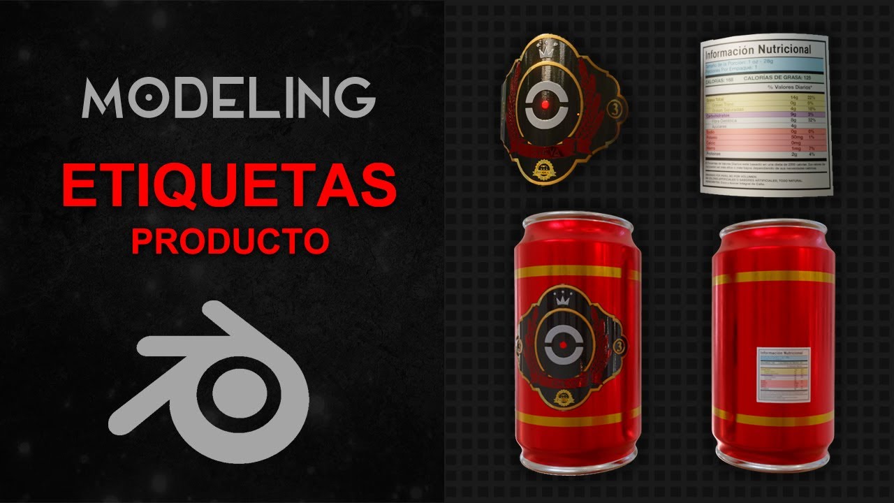 Aplicación de ETIQUETAS TEXTURIZADAS| BLENDER MODELING