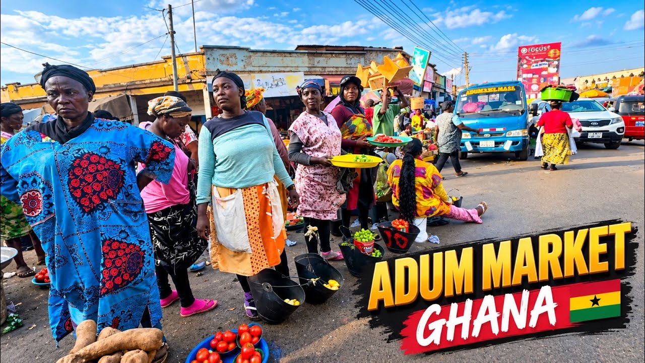 ADUM MARKET KUMASI GHANA 🇬🇭 | The busiest market in west Africa Ghana 🇬🇭 | Rural Africa Market Tour 
