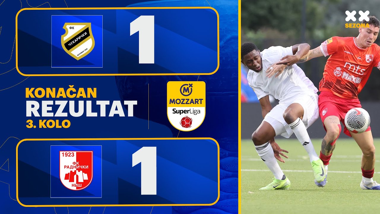 MBSLS 2025/26 - 3.kolo: ČUKARIČKI – RADNIČKI NIŠ 1:1 (1:0)
