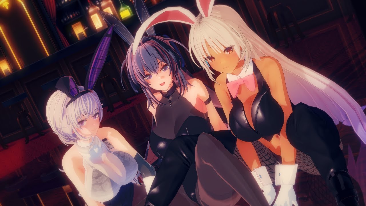 【アズレンMMD】バニーなニュージャージー・マサチューセッツ・リノ　ユニオン３人で「Masked bitcH」【アズールレーン/AzurLane/碧蓝航线/벽람항로/KKVMD/4K/60FPS】