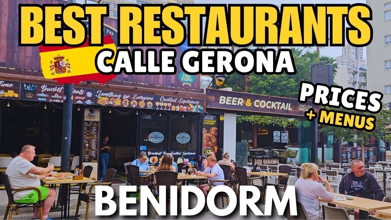 Benidorm - BEST Restaurants in Calle Gerona! 🍝  Menus & Prices! | Halfway House